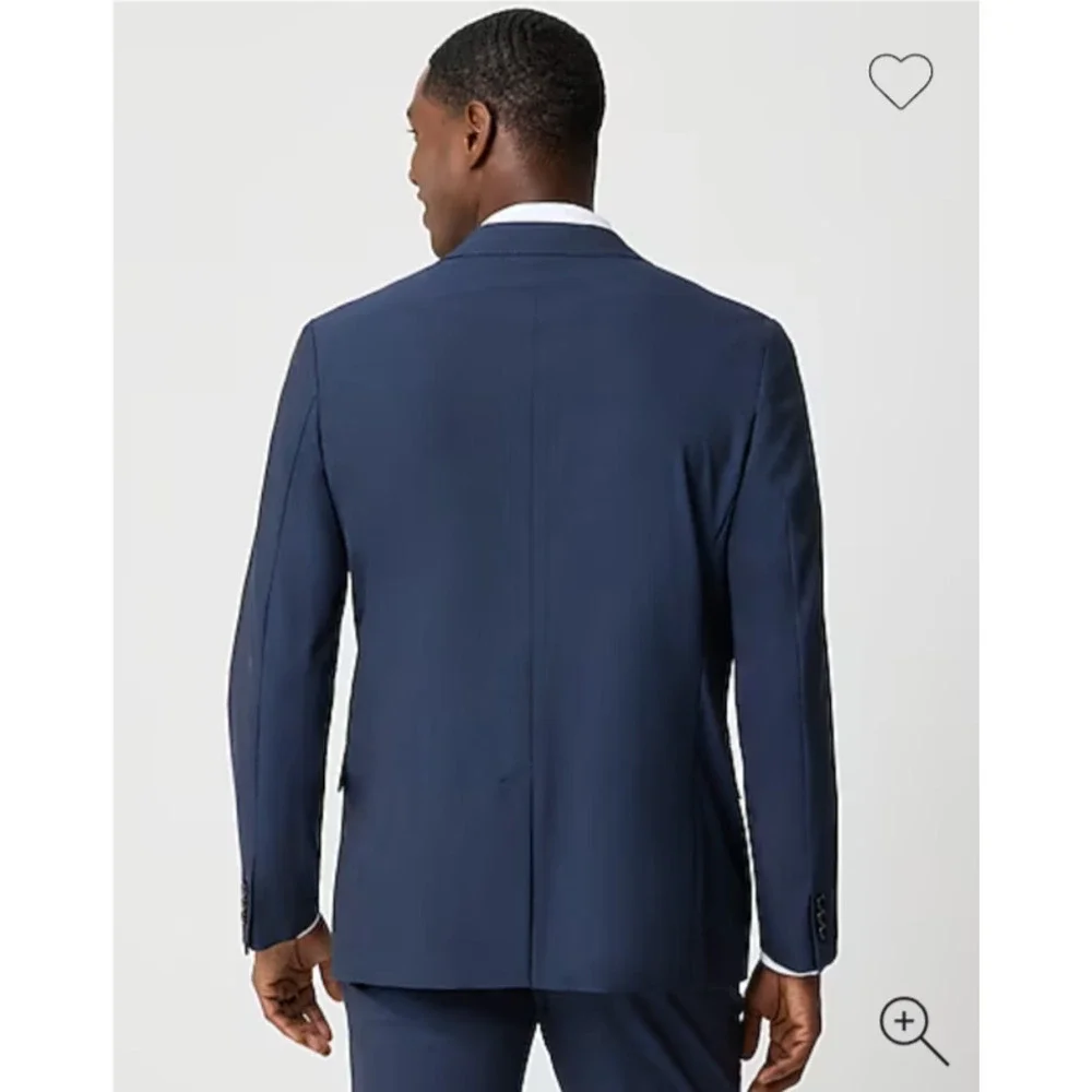 J. Crew Thompson Wool Men 40R Blue 2 Button Double Vent Sportscoat Tuxedo Suit